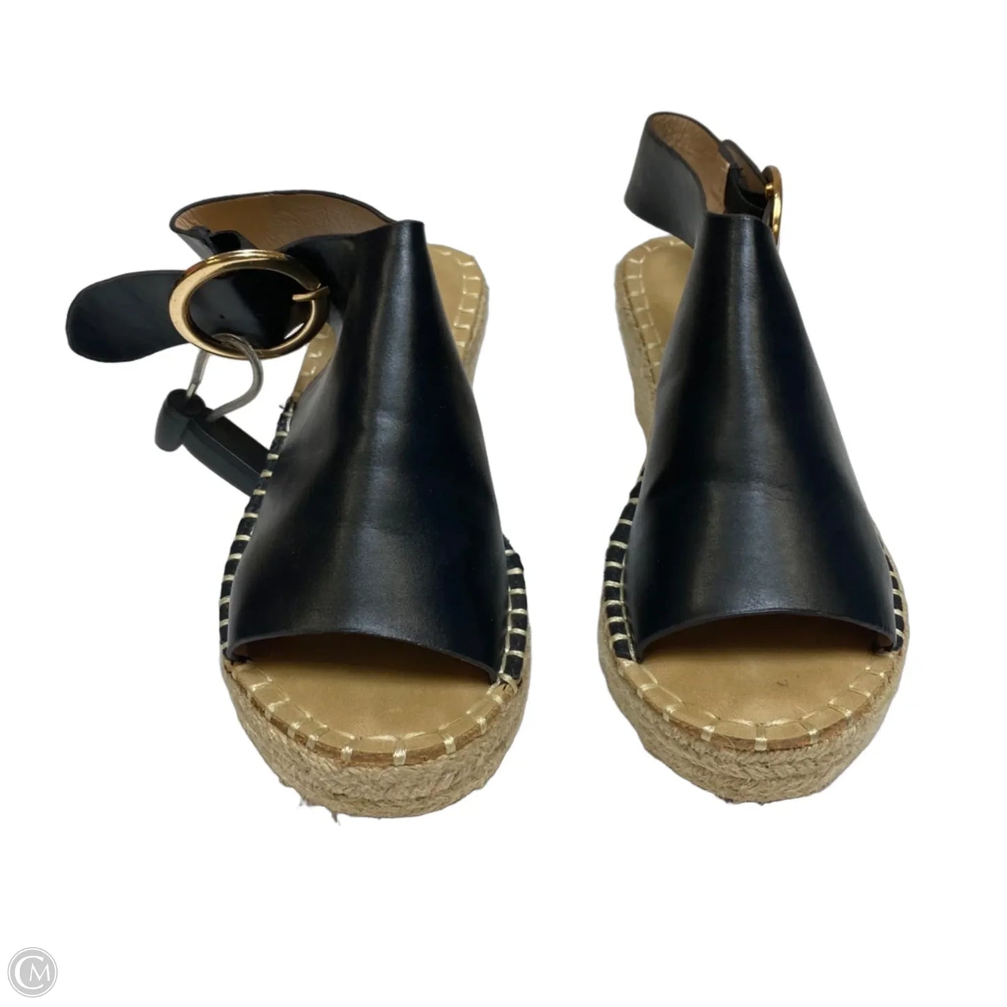 Sandals Heels Wedge By Catherine Malandrino In Black, Size: 6.5