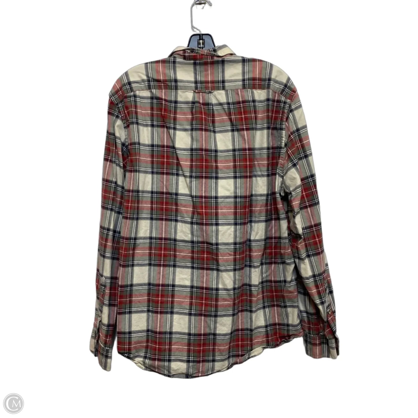 Top Long Sleeve By J. Crew In Plaid Pattern, Size: L