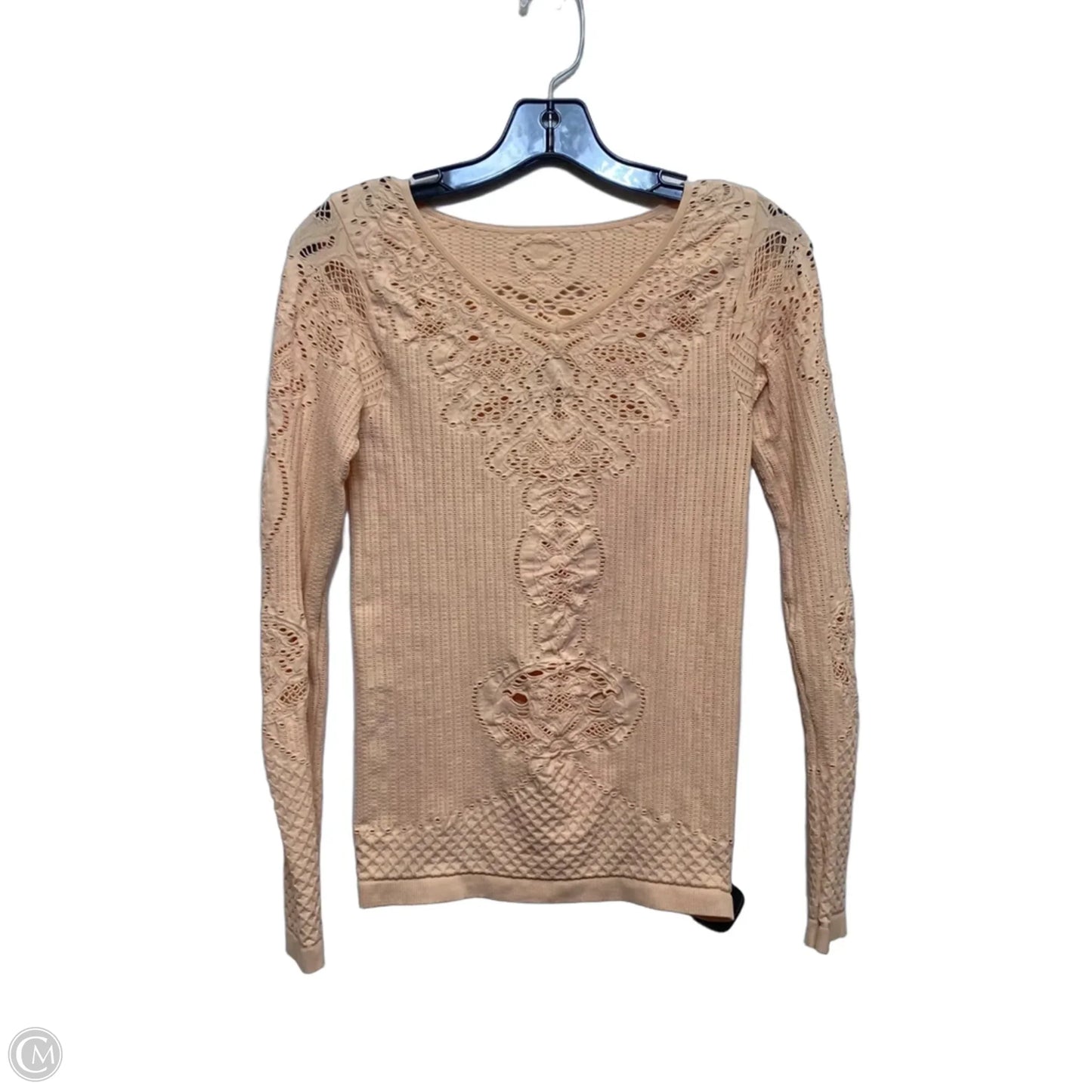 Top Long Sleeve By Free People In Peach, Size: M