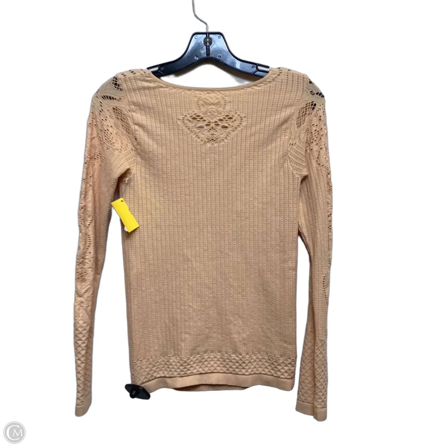 Top Long Sleeve By Free People In Peach, Size: M