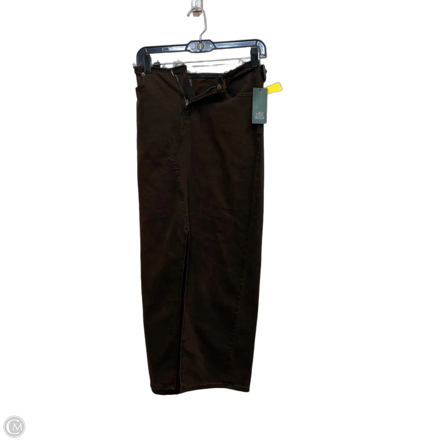 Skirt Midi By Wild Fable In Brown Denim, Size: S