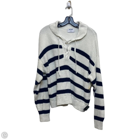 Sweater By Old Navy In Blue & White, Size: M