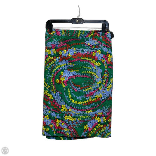 Skirt Midi By Talbots In Green & Pink, Size: L
