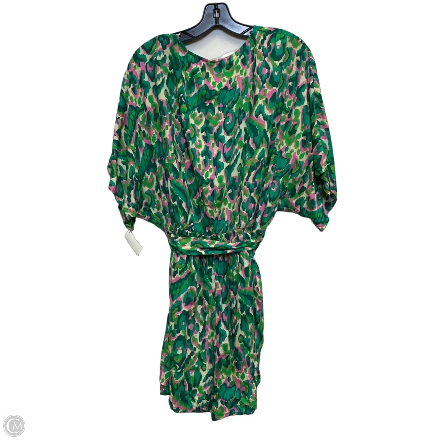 Romper By Clothes Mentor In Green & Pink, Size: L