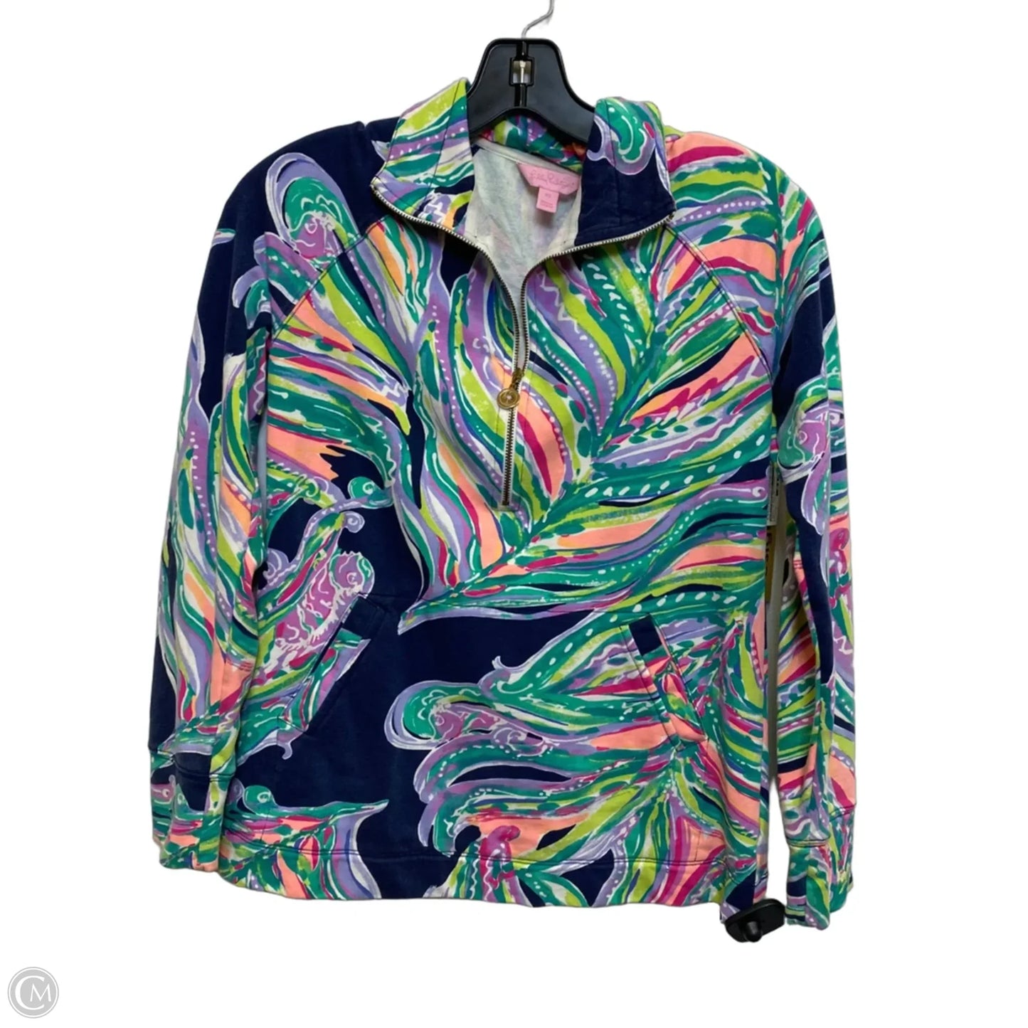 Sweatshirt Designer By Lilly Pulitzer In Green & Purple, Size: Xs