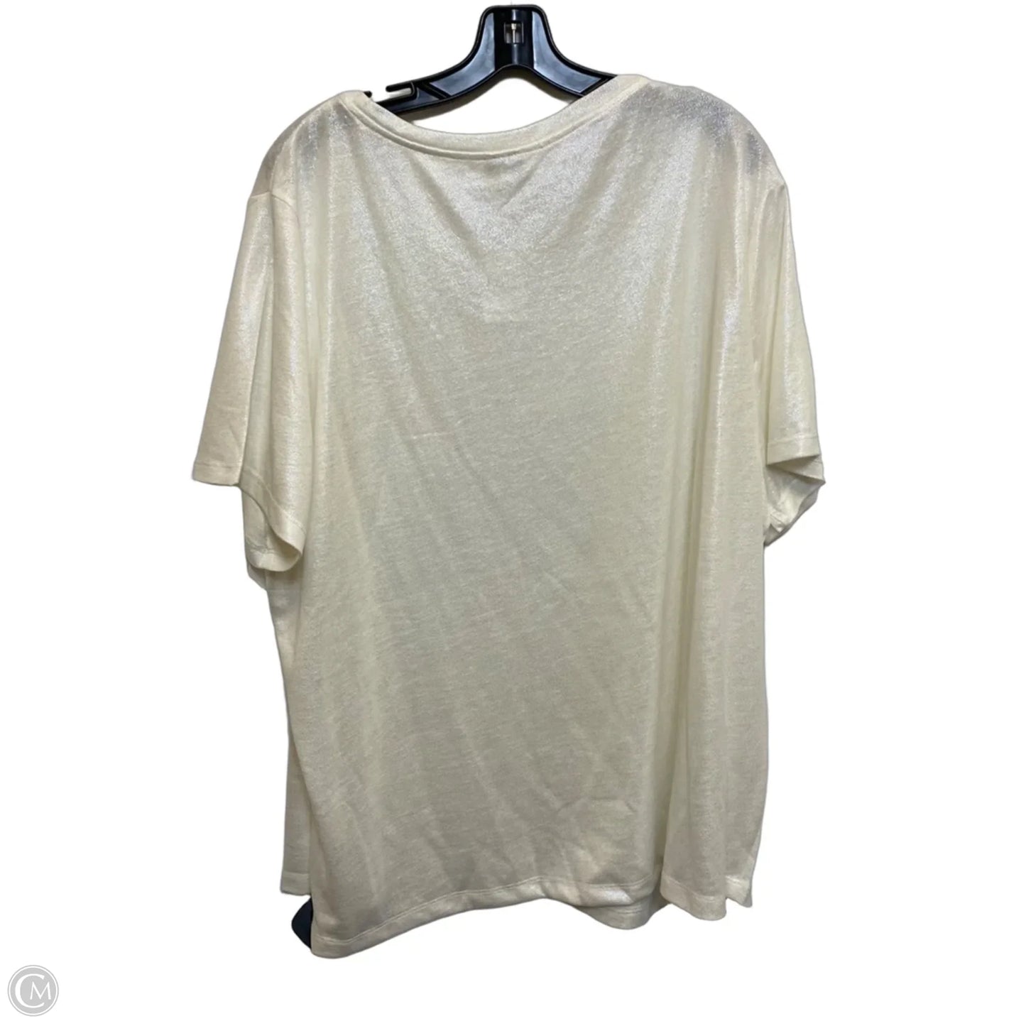 Top Short Sleeve By Cato In Cream, Size: 4x