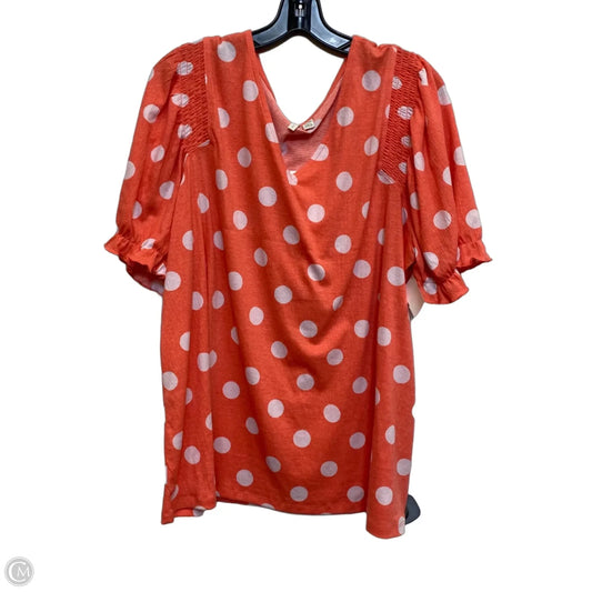 Top Short Sleeve By Cato In Orange, Size: 3x