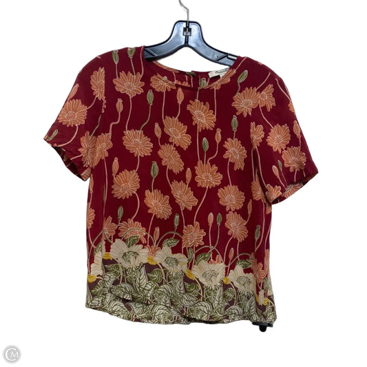 Top Short Sleeve By Madewell In Red, Size: Xs