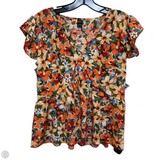 Top Sleeveless By Shein In Green & Orange, Size: L
