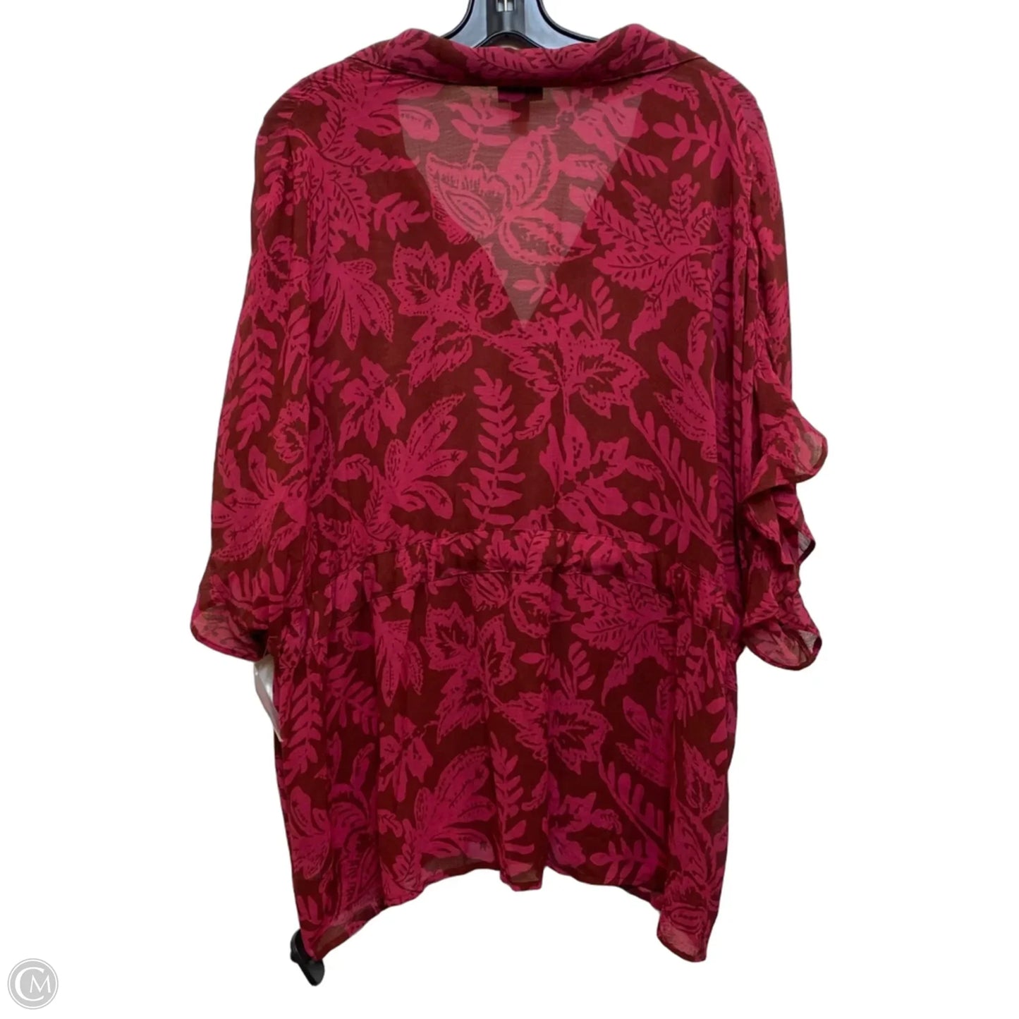 Top Short Sleeve By Torrid In Pink & Red, Size: L