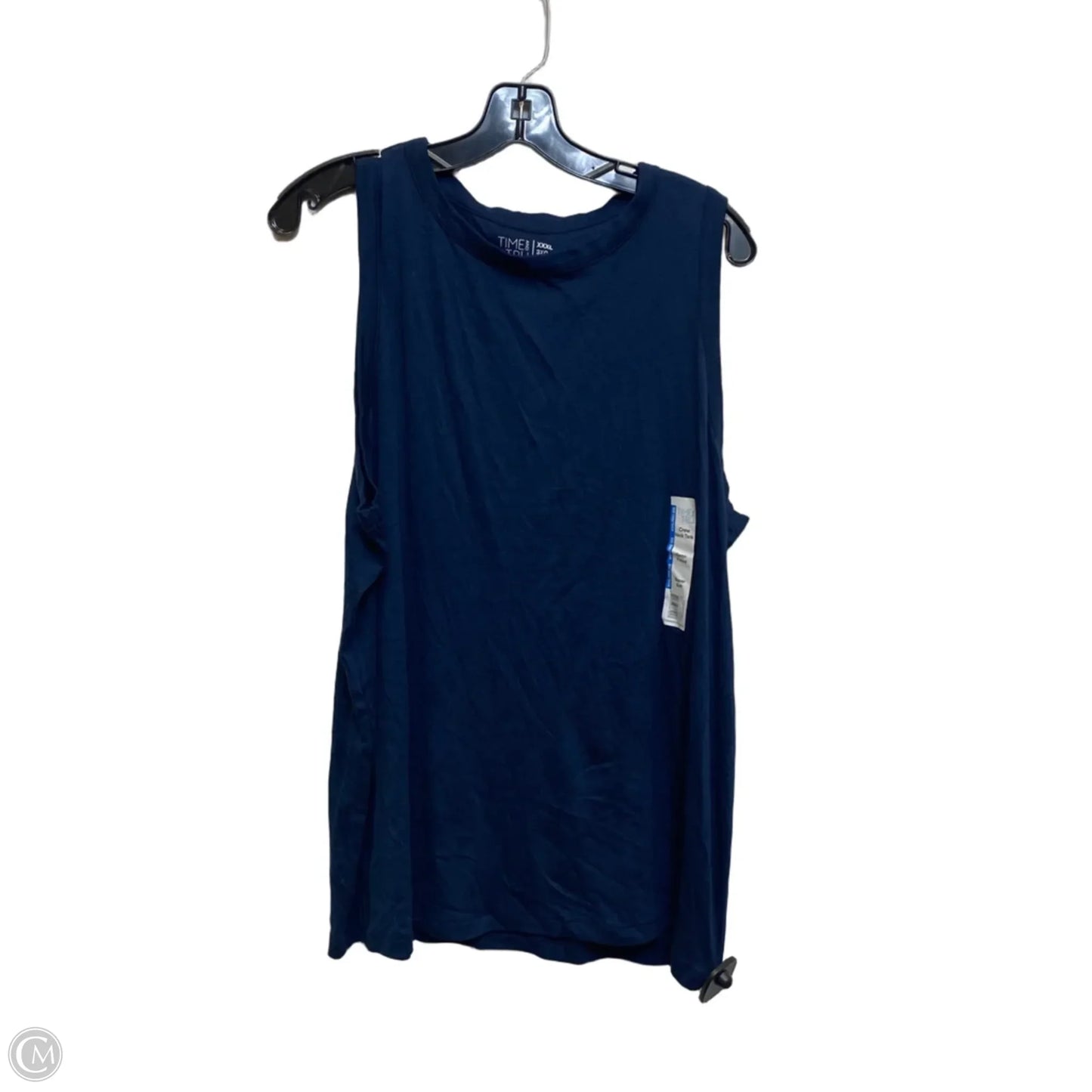Top Sleeveless Basic By Time And Tru In Blue, Size: Xxl