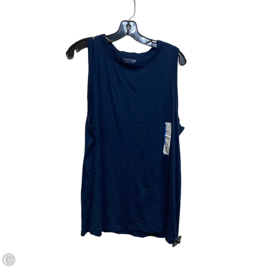 Top Sleeveless Basic By Time And Tru In Blue, Size: Xxl