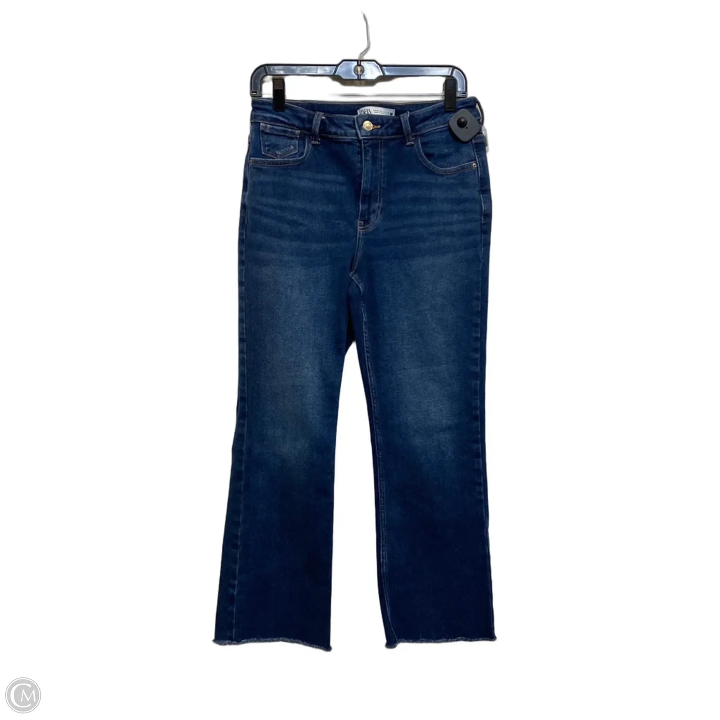 Jeans Straight By Zara In Blue Denim, Size: 6