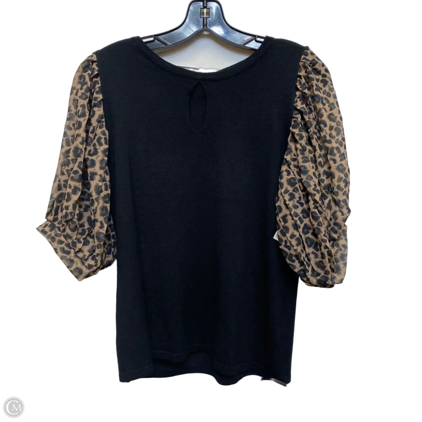 Top Short Sleeve By A Love Story In Black & Brown, Size: M