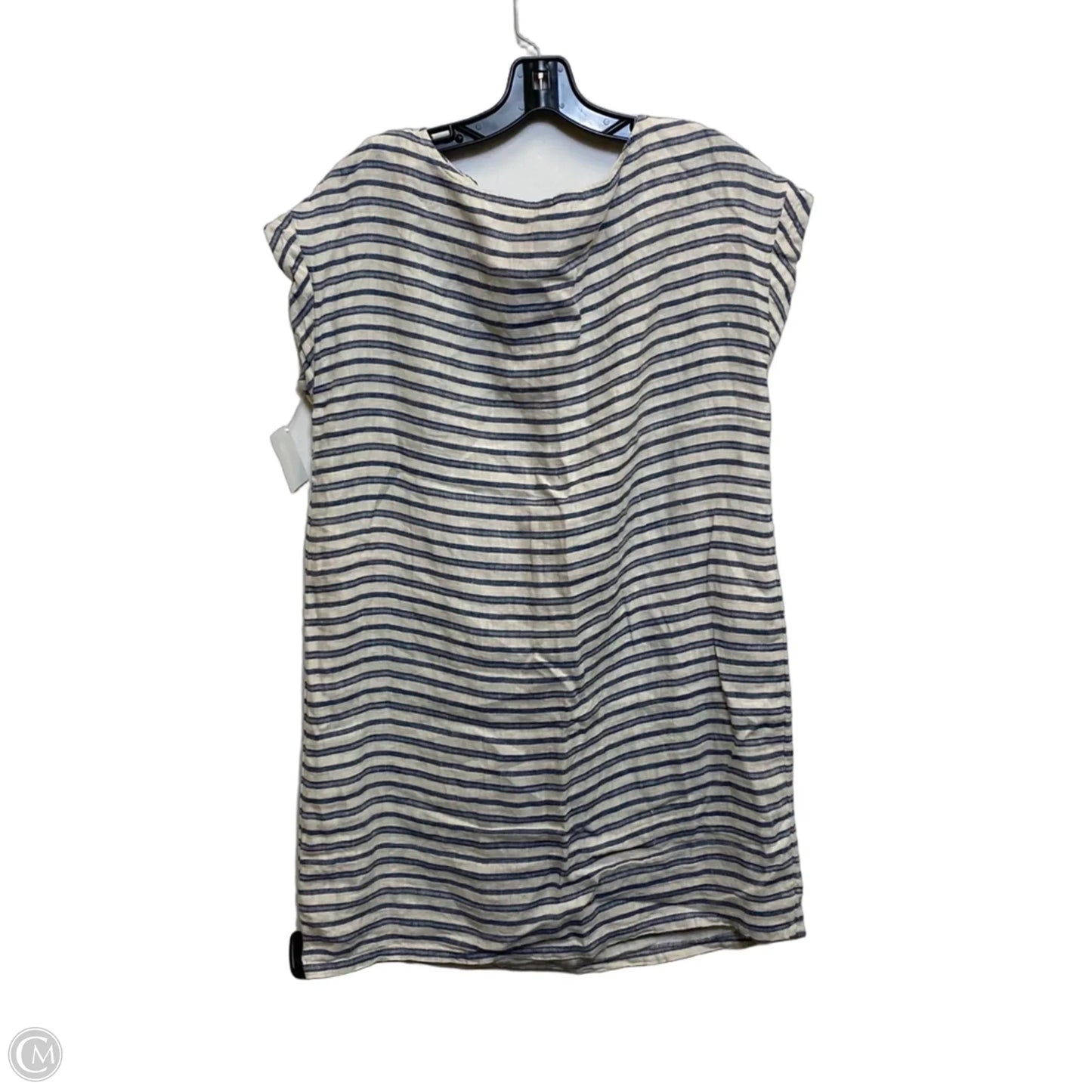 Dress Casual Short By Tahari In Blue & Cream, Size: M
