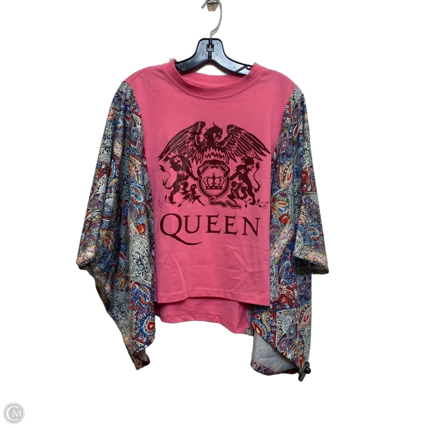 Top Short Sleeve By Cmc In Pink & Red, Size: Osfm
