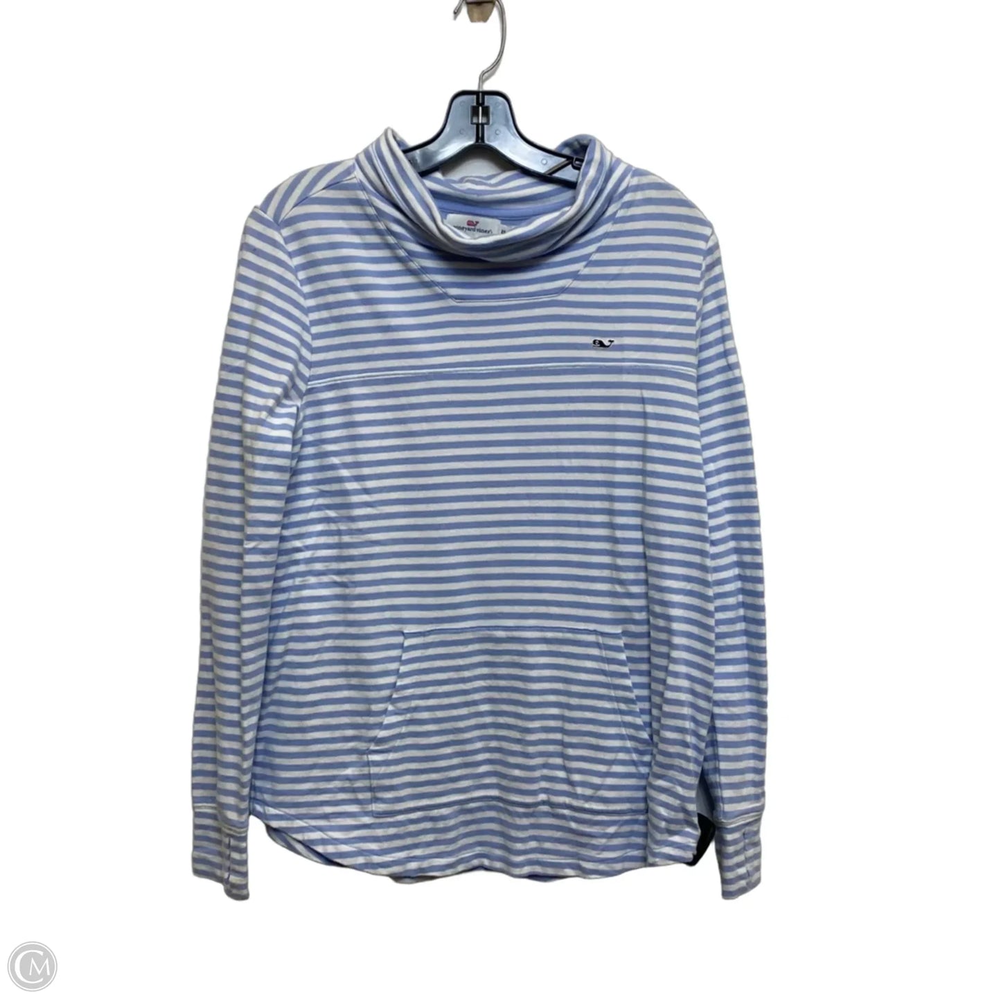 Top Long Sleeve Designer By Vineyard Vines In Blue & White, Size: Xs
