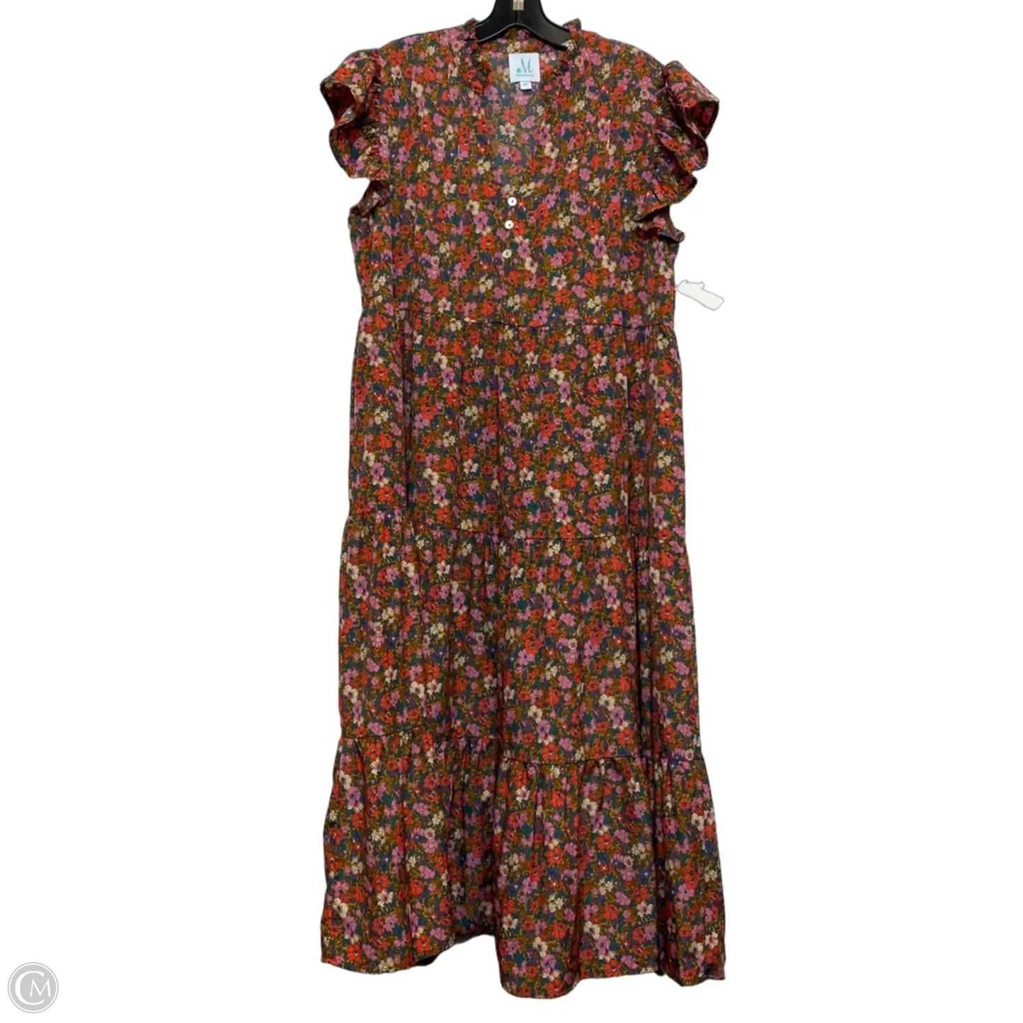 Dress Casual Maxi By Clothes Mentor In Pink & Red, Size: M