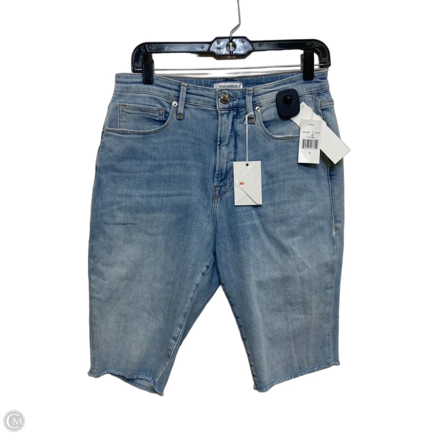 Shortalls Designer By Good American In Blue Denim, Size: 10