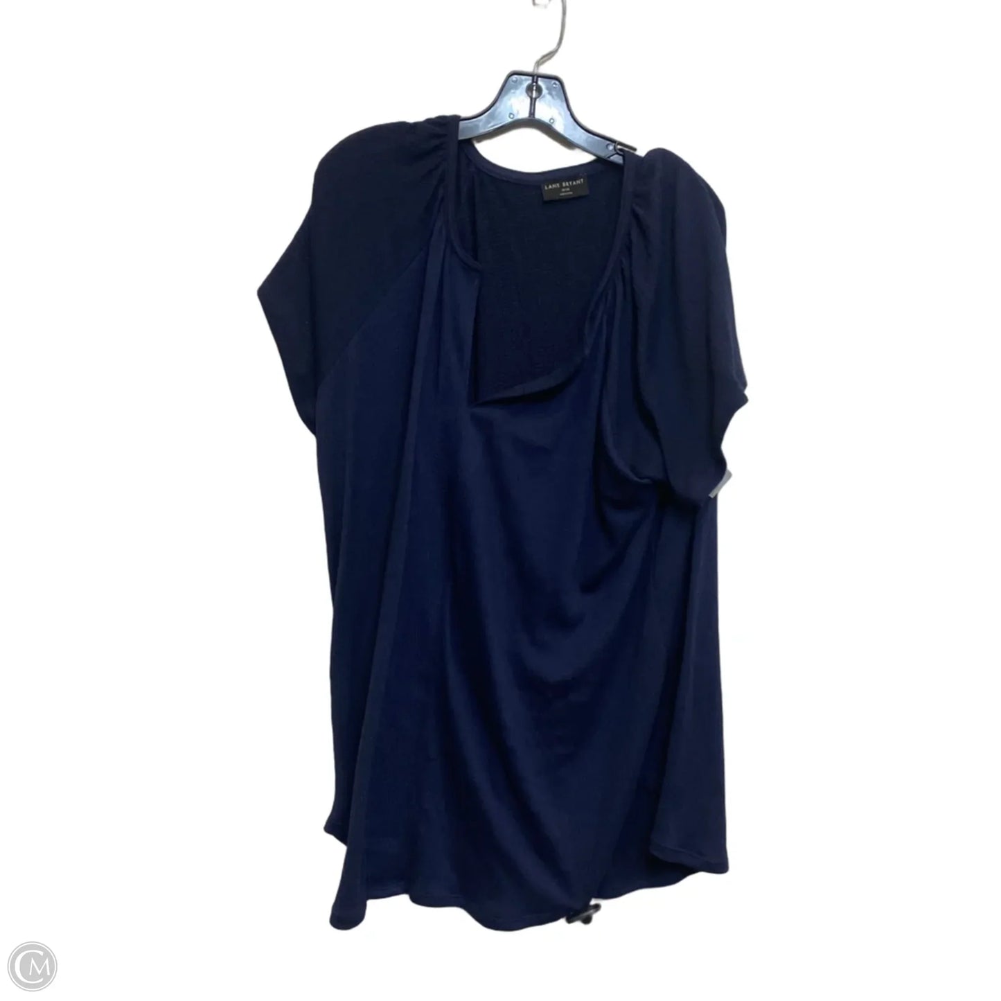 Top Short Sleeve By Lane Bryant In Blue, Size: 1x