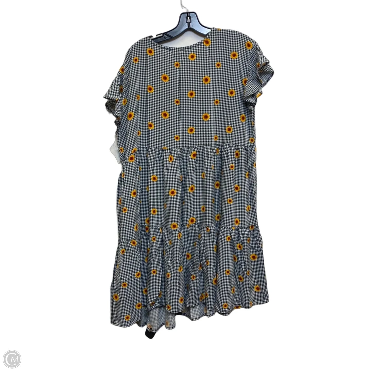 Top Short Sleeve By Loralette In Black & White, Size: 2x