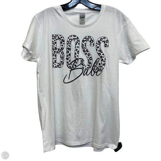 Top Short Sleeve Basic By Gildan In White, Size: L