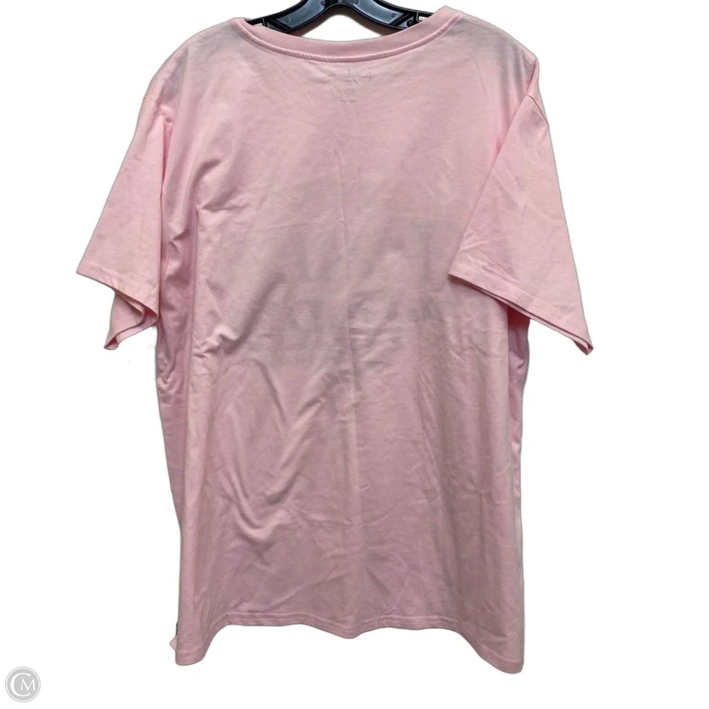 Top Short Sleeve Basic By Free Kisses In Pink, Size: 1x