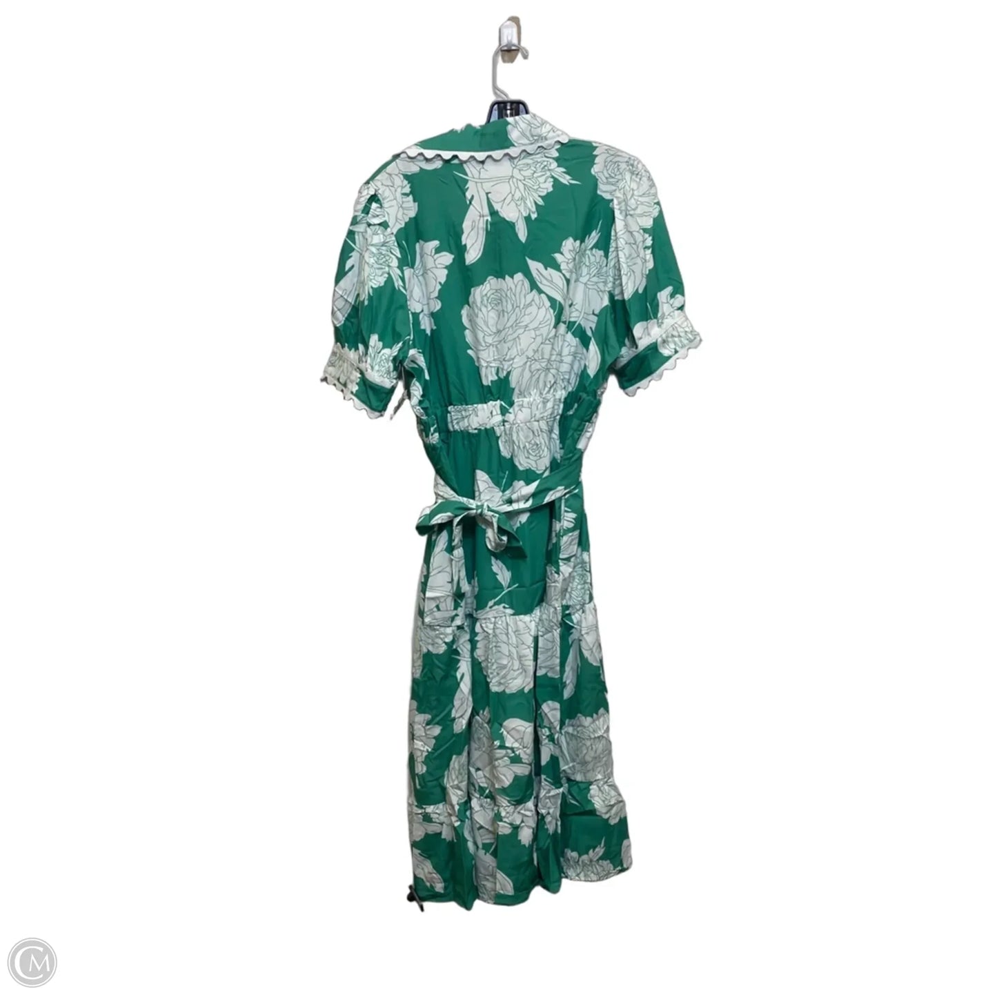 Dress Casual Maxi By Cmf In Green & White, Size: M