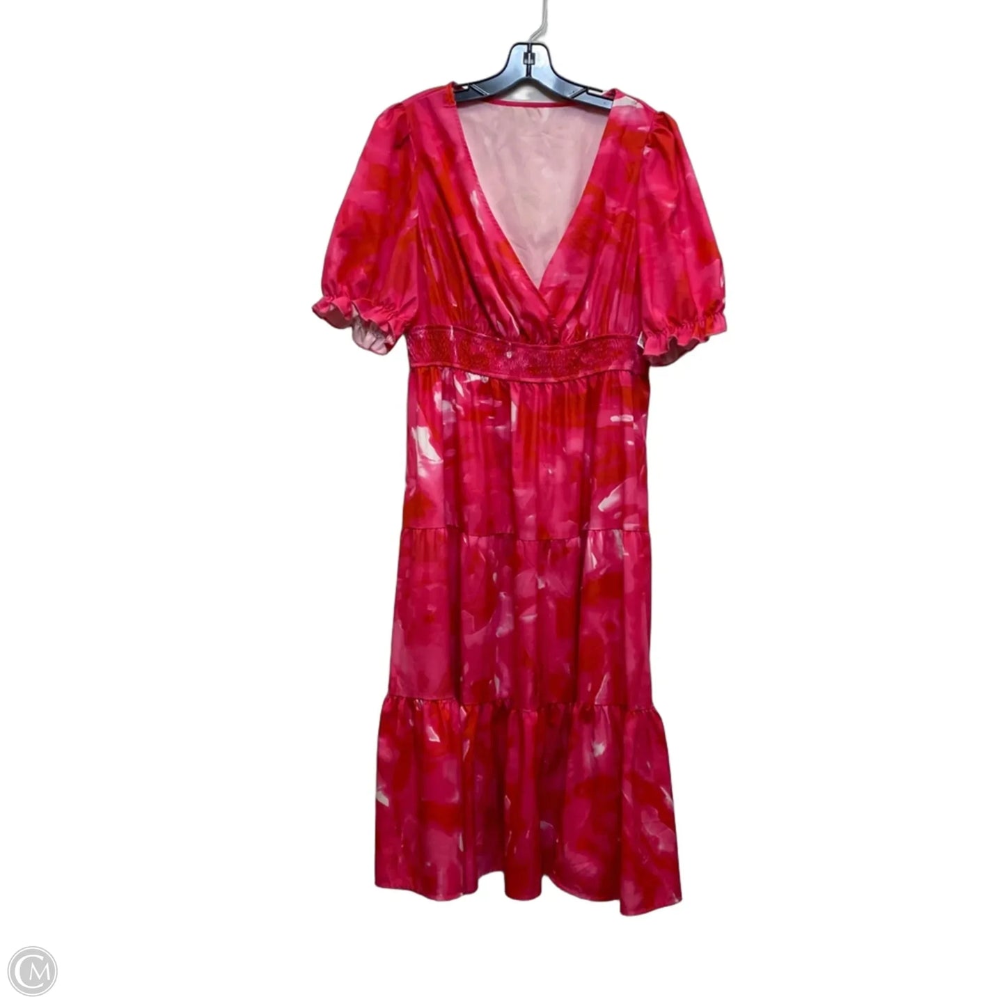 Dress Casual Maxi By Shein In Pink & Red, Size: 1x