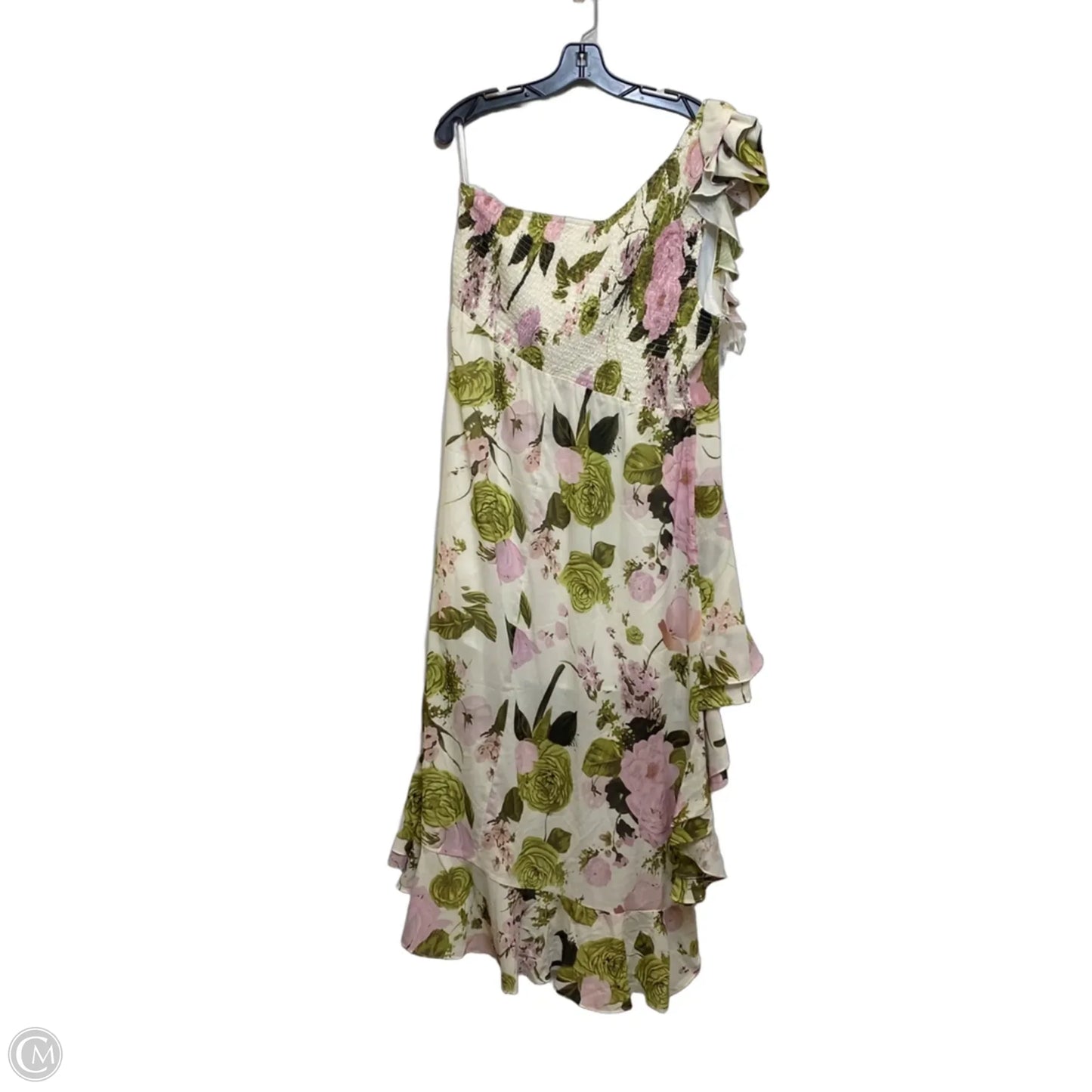 Dress Casual Maxi By Grace Karin In Green & Pink, Size: 1x