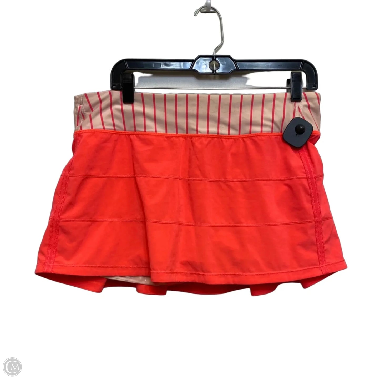 Athletic Skort Designer By Lululemon In Orange, Size: M