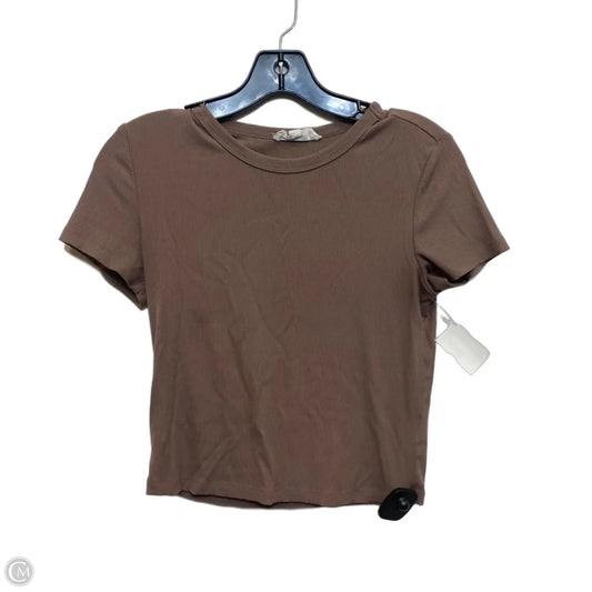Top Short Sleeve By Gypsy + Jade In Brown, Size: M