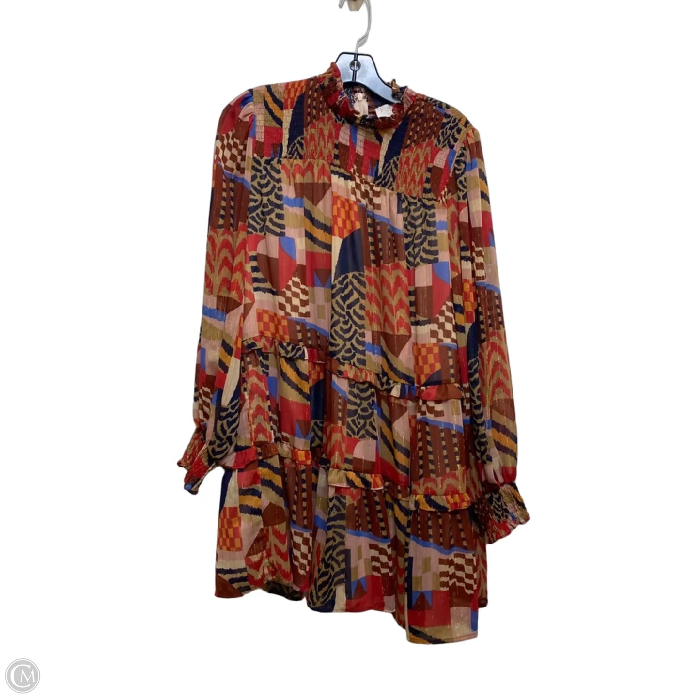 Dress Casual Short By Fate In Brown & Red, Size: M