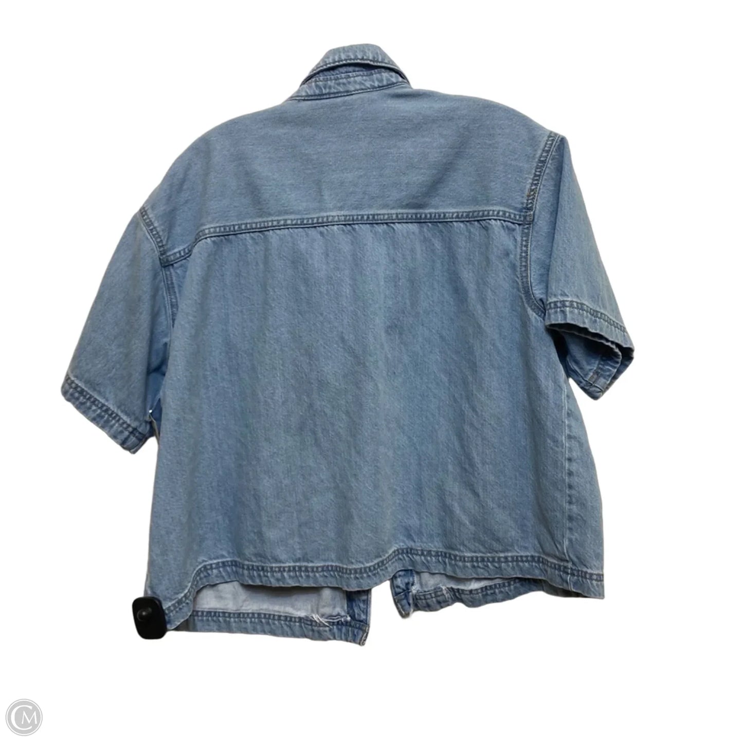 Top Short Sleeve By Universal Thread In Blue Denim, Size: L