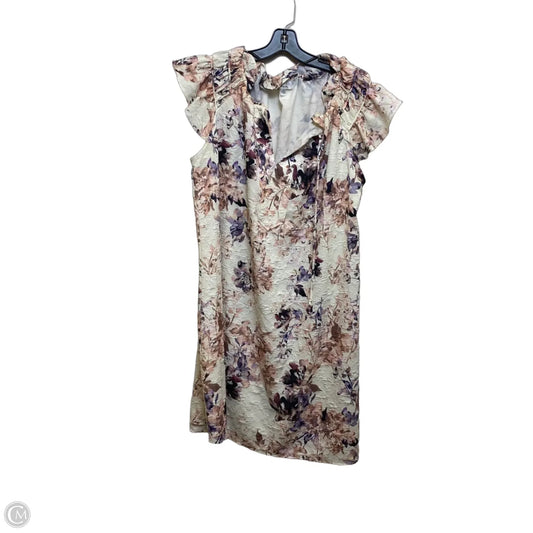 Dress Casual Short By Robbie Bee In Purple & Tan, Size: 2x