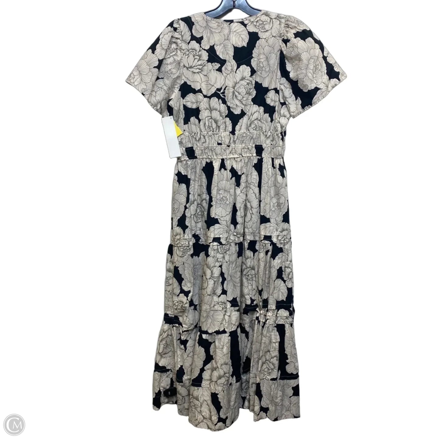 Dress Casual Maxi By Anthropologie In Black & Cream, Size: Mp