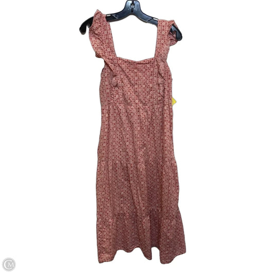 Dress Casual Midi By Beachlunchlounge In Pink & White, Size: S