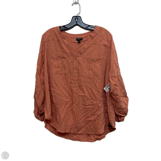 Top Long Sleeve By Torrid In Orange, Size: 1x