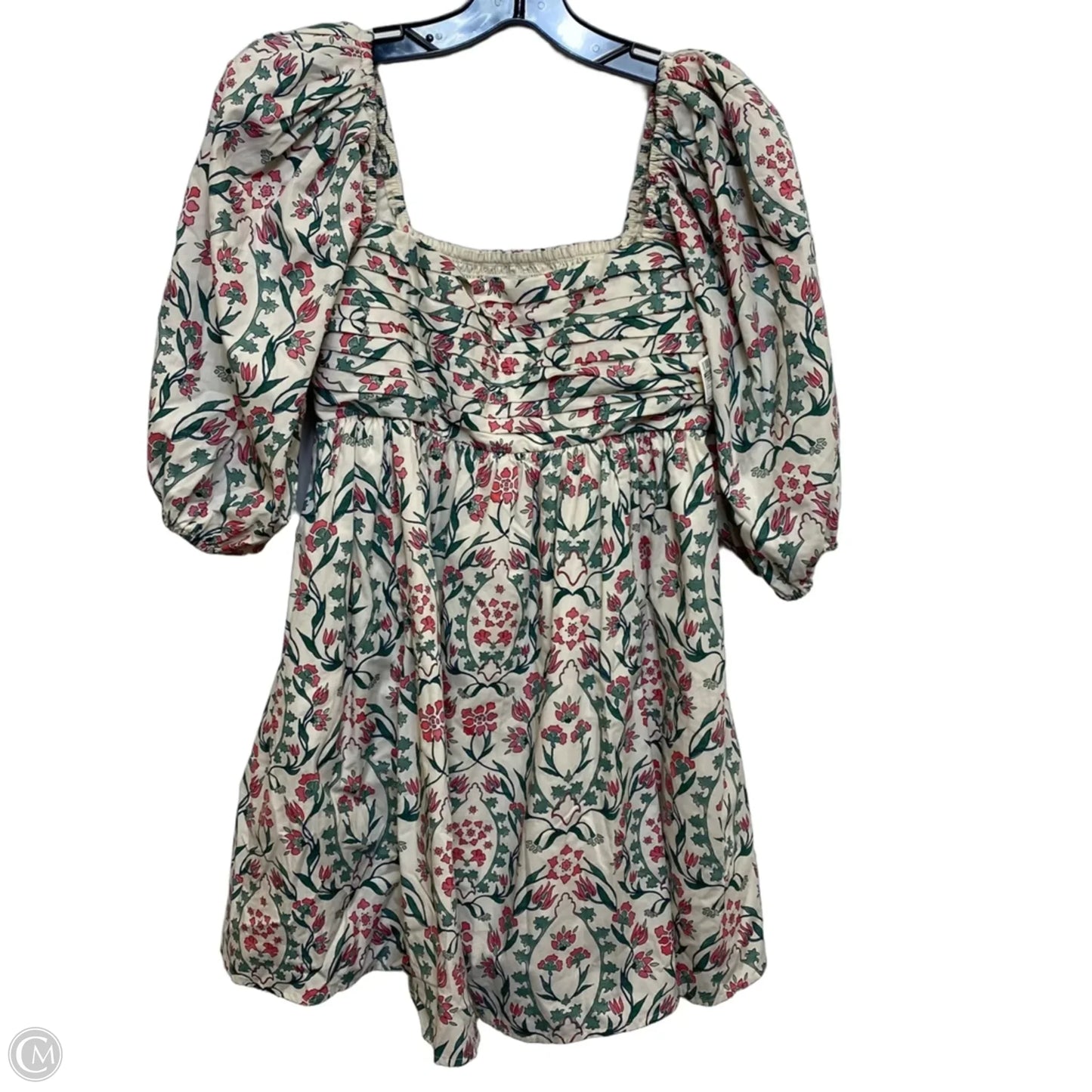 Dress Casual Short By Abercrombie And Fitch In Cream & Green, Size: S