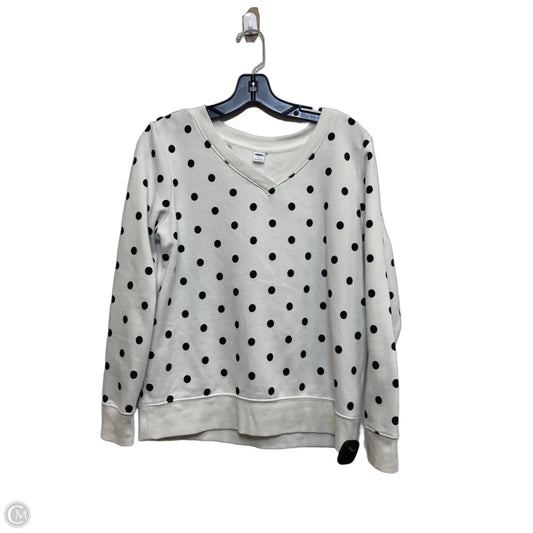 Sweatshirt Crewneck By Old Navy In Black & White, Size: S