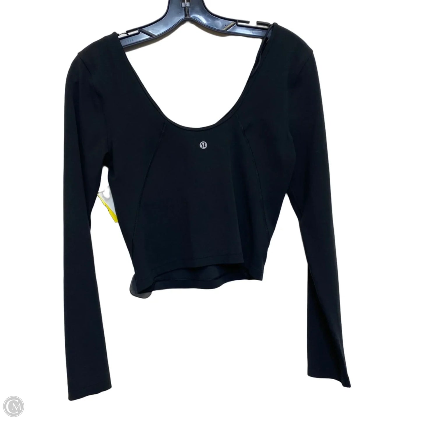 Athletic Top Long Sleeve Crewneck Designer By Lululemon In Black, Size: S
