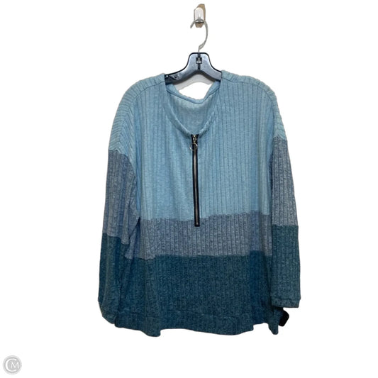 Top Long Sleeve By Cmf In Blue, Size: 3x