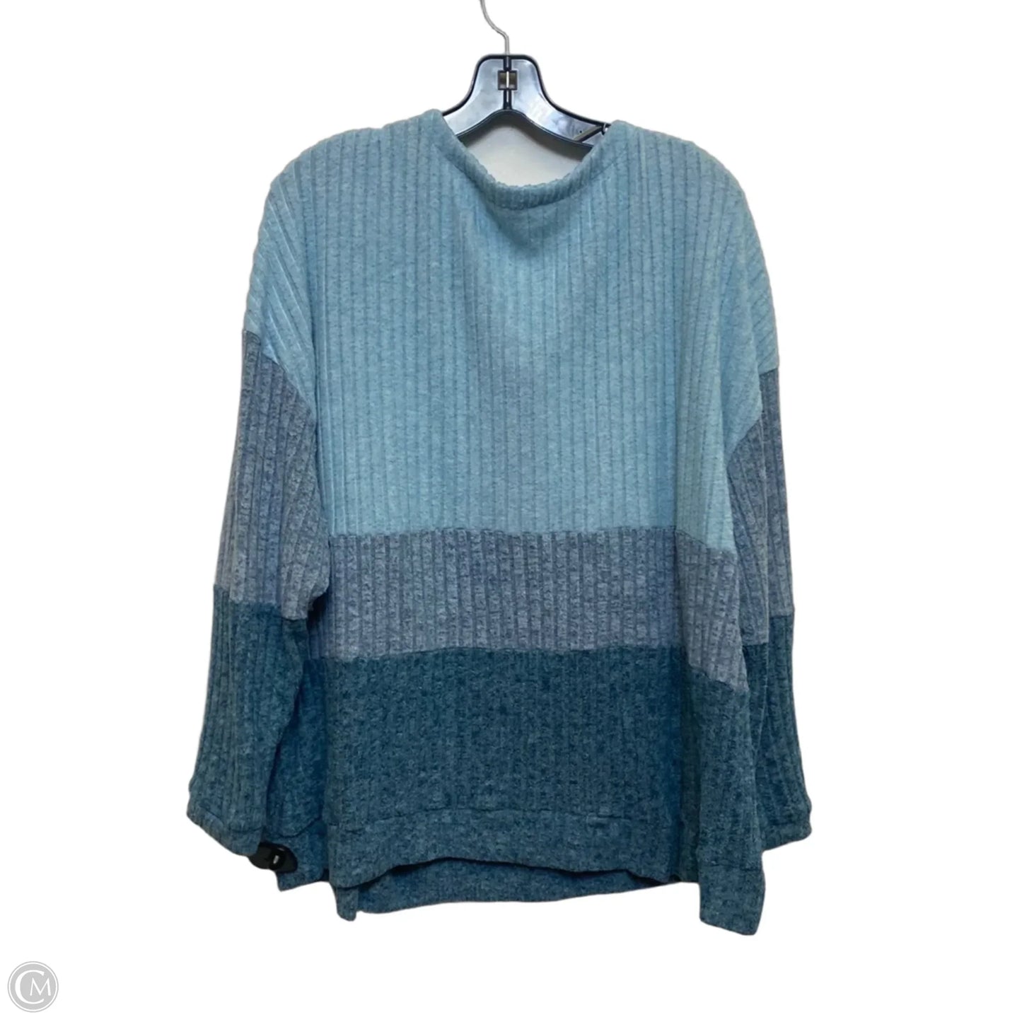 Top Long Sleeve By Cmf In Blue, Size: 3x