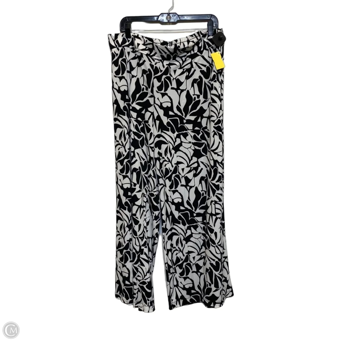 Pants Wide Leg By Three Dots In Black & White, Size: Xl