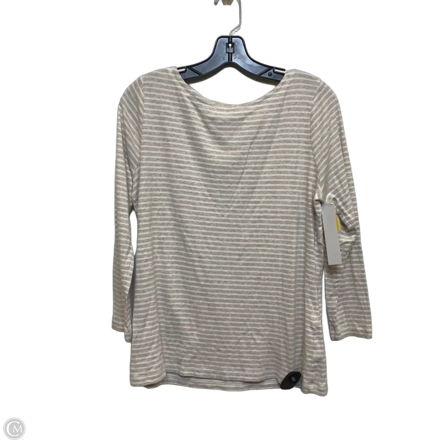 Top Long Sleeve Designer By Vineyard Vines In Cream & White, Size: Xl