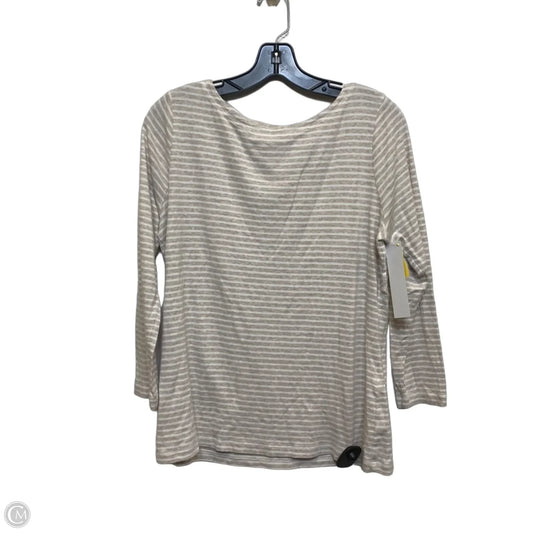 Top Long Sleeve Designer By Vineyard Vines In Cream & White, Size: Xl