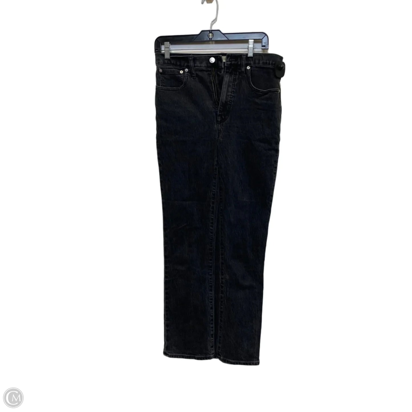 Jeans Straight By Madewell In Black Denim, Size: 4