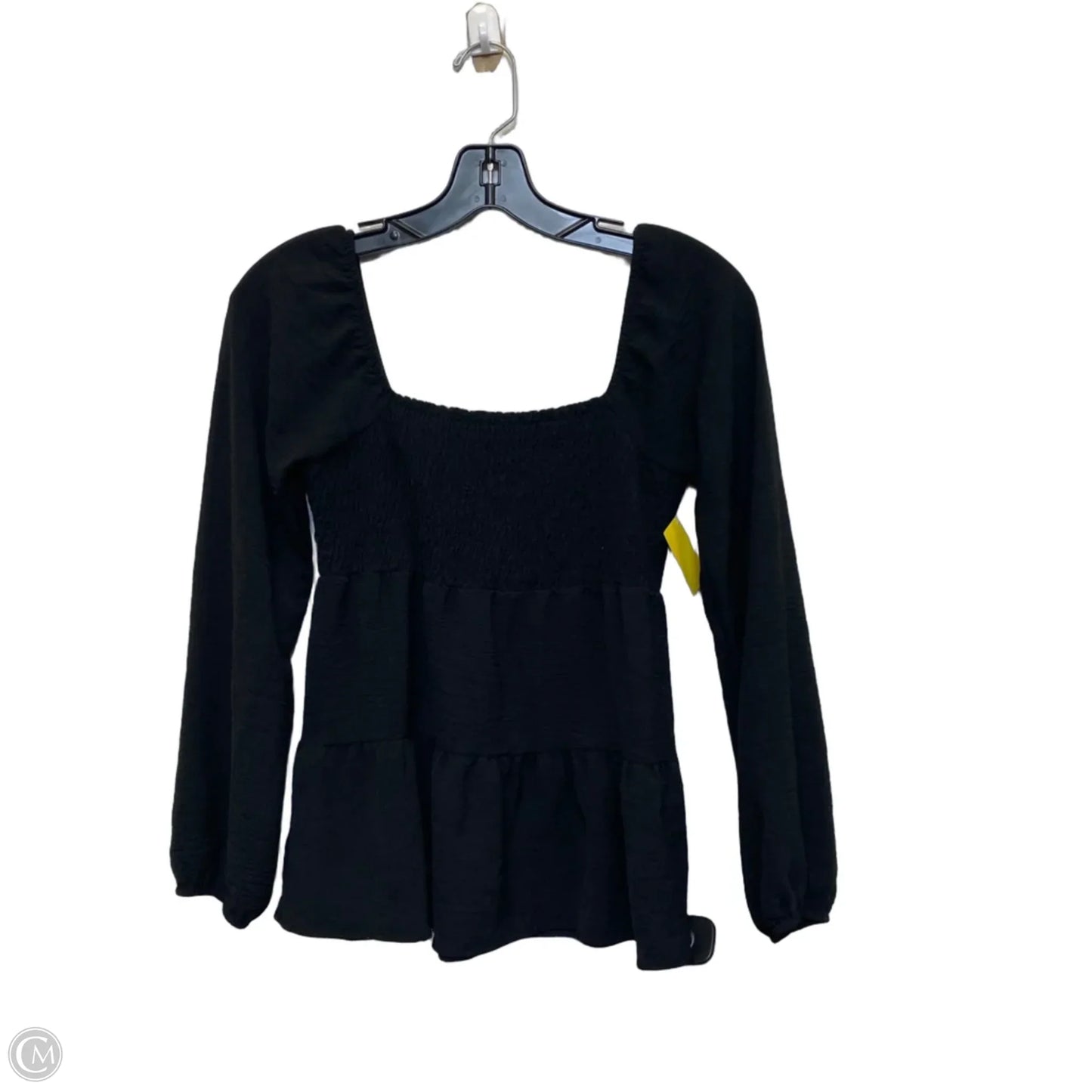 Top Long Sleeve By Paper Crane In Black, Size: S