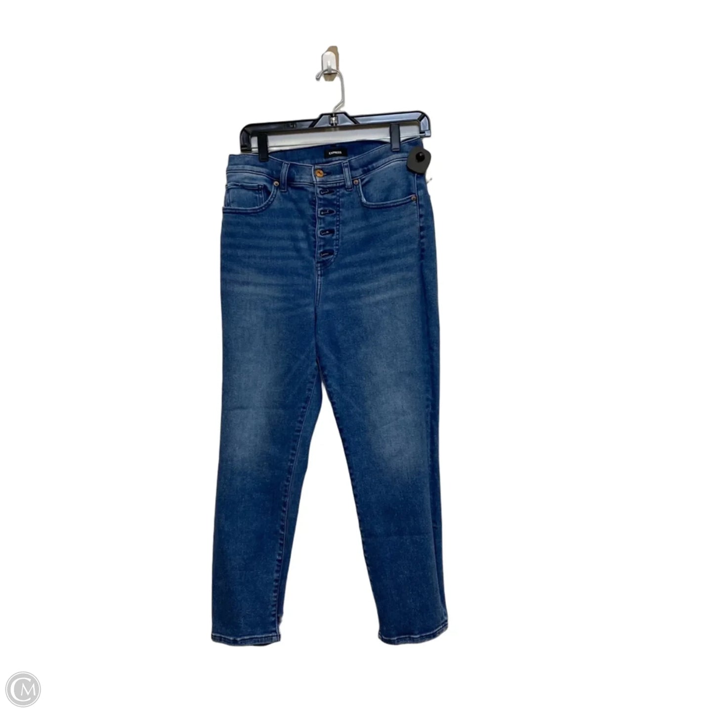 Jeans Skinny By Express In Blue Denim, Size: 10
