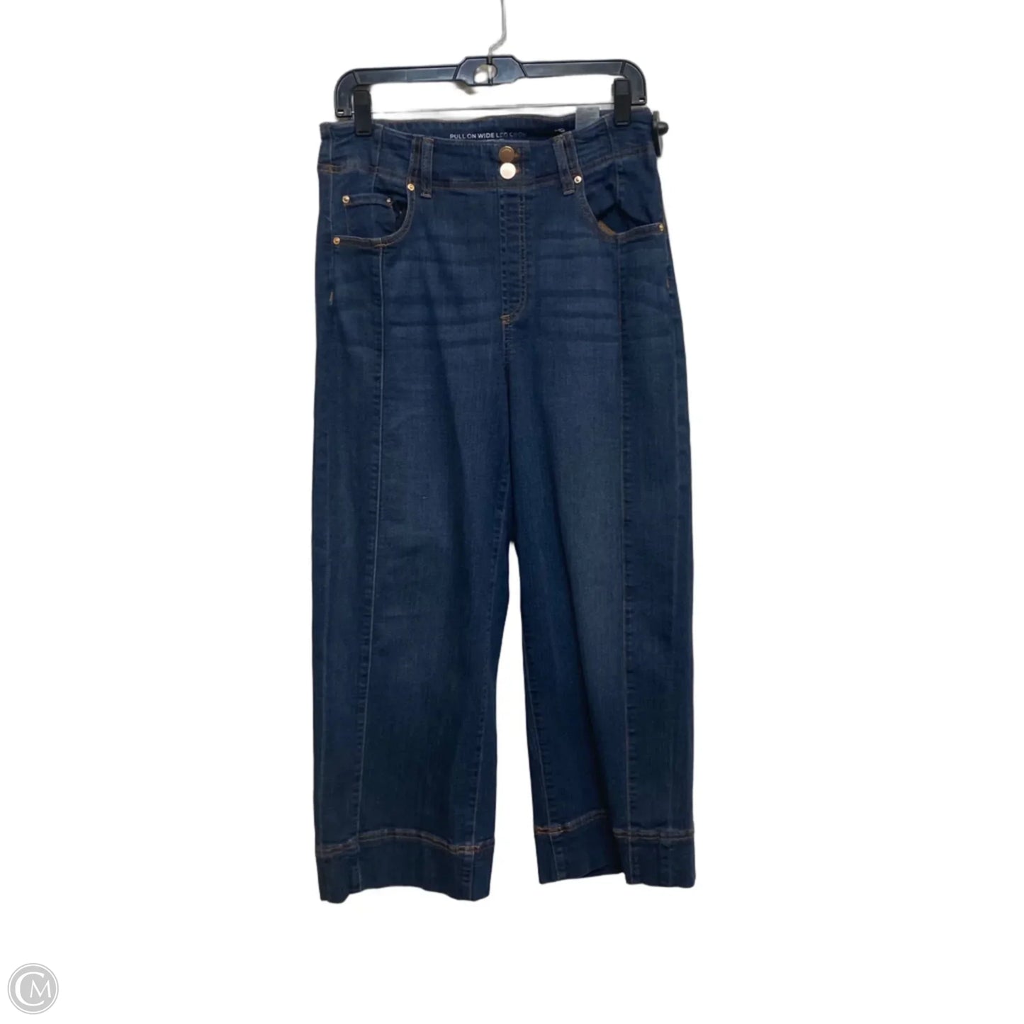 Jeans Cropped By Chicos In Blue Denim, Size: 8